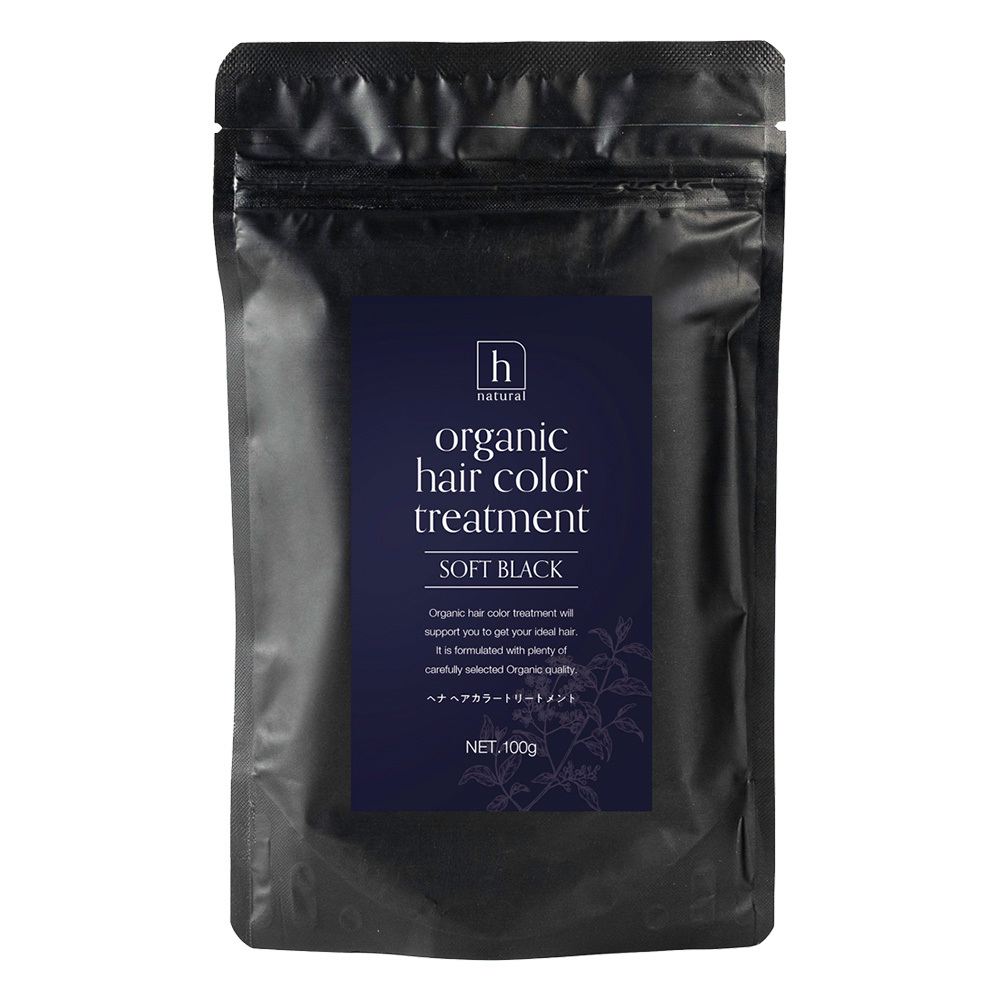 オーガニック ヘナ ヘアカラー 100g  ソフトブラック